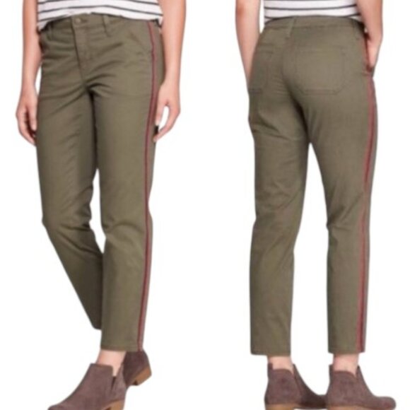 Universal Thread girlfriend jeans, Olive with navy/red stripe size 10 - Picture 2 of 10